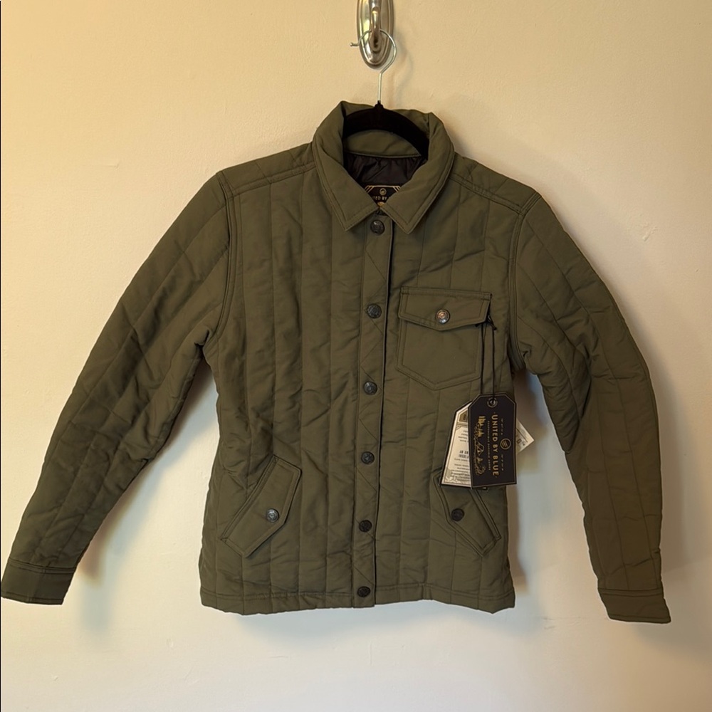 United By Blue-Olive Bison Snap Jacket